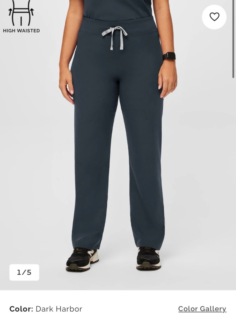 Figs Livingston scrub pants in color dark harbor size medium